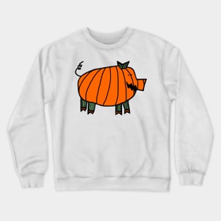 Pumppig a Pumpkin Pig for Halloween Crewneck Sweatshirt